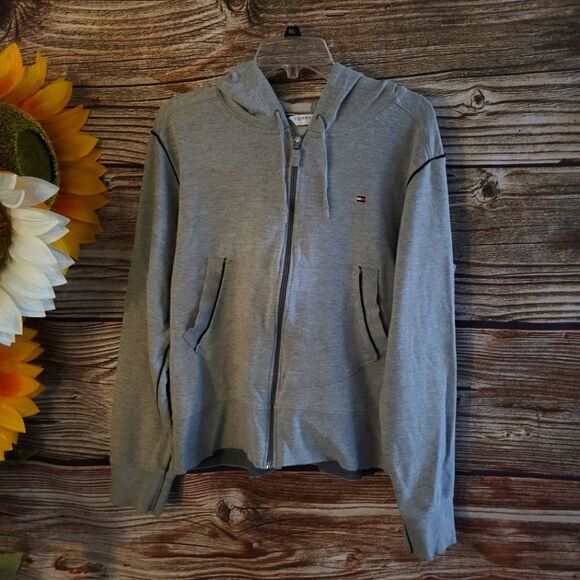 Tommy Hilfiger gray hoodie Woman's XL  Pre-owned - Picture 1 of 5